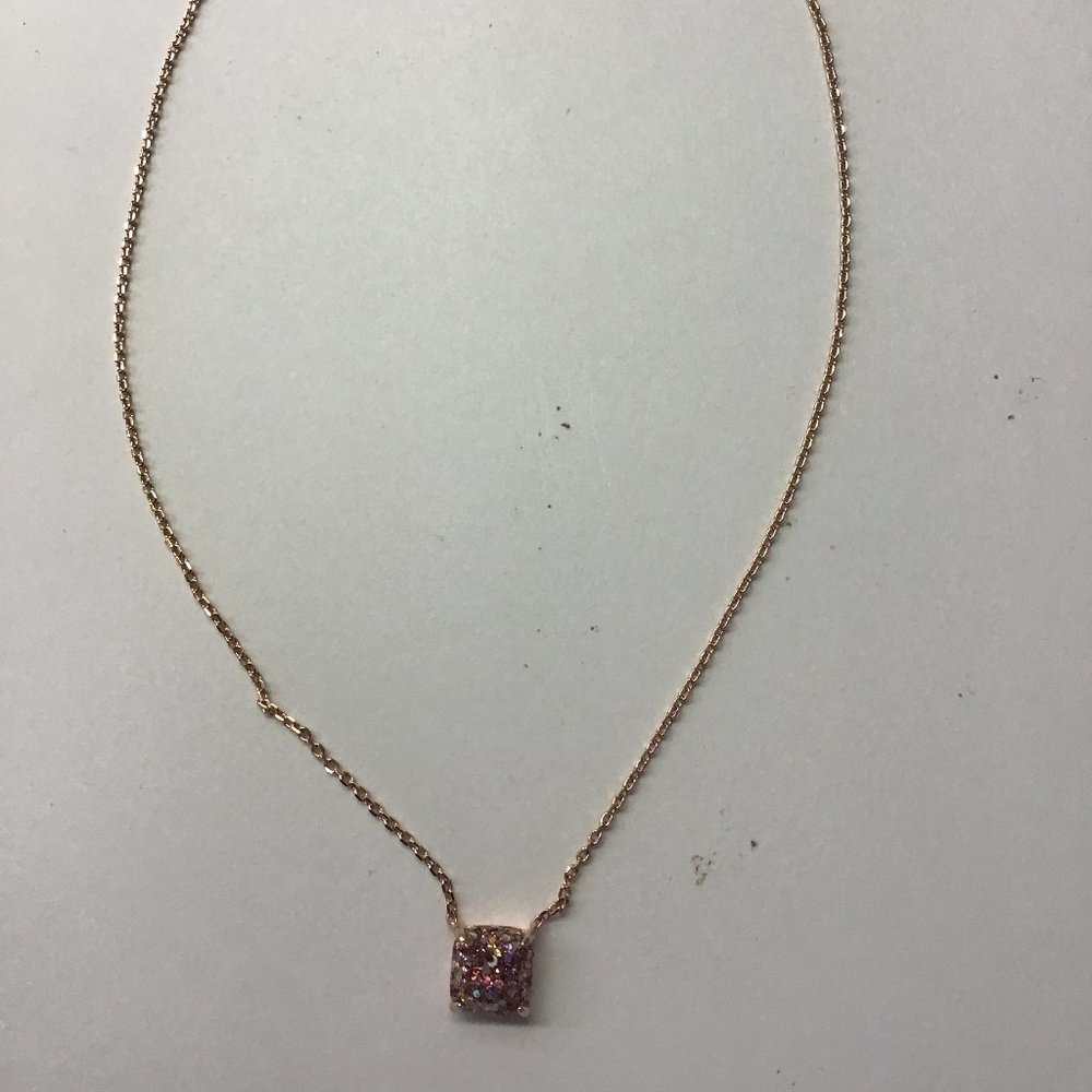 Kate Spade New Rose Gold Glittery Necklace